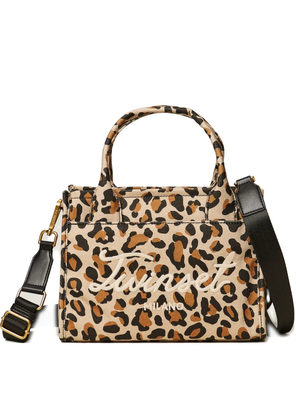 TWINSET leopard-print tote bag - Toni neutri