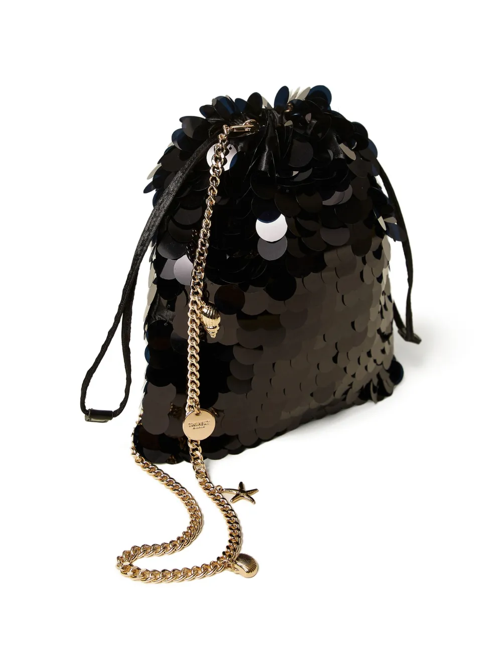  Twinset Sequin Charm-detail Clutch Bag - Black 