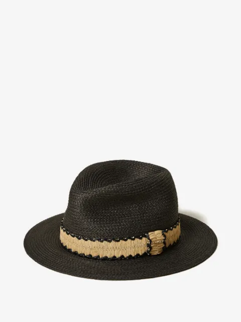TWINSET chapeau à effet paille
