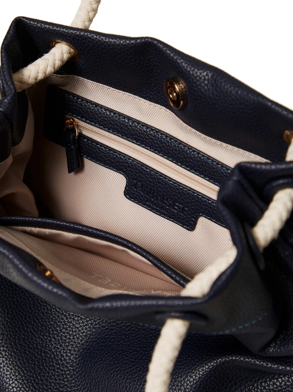 TWINSET Bucket-tas met handvatten met touw Blauw