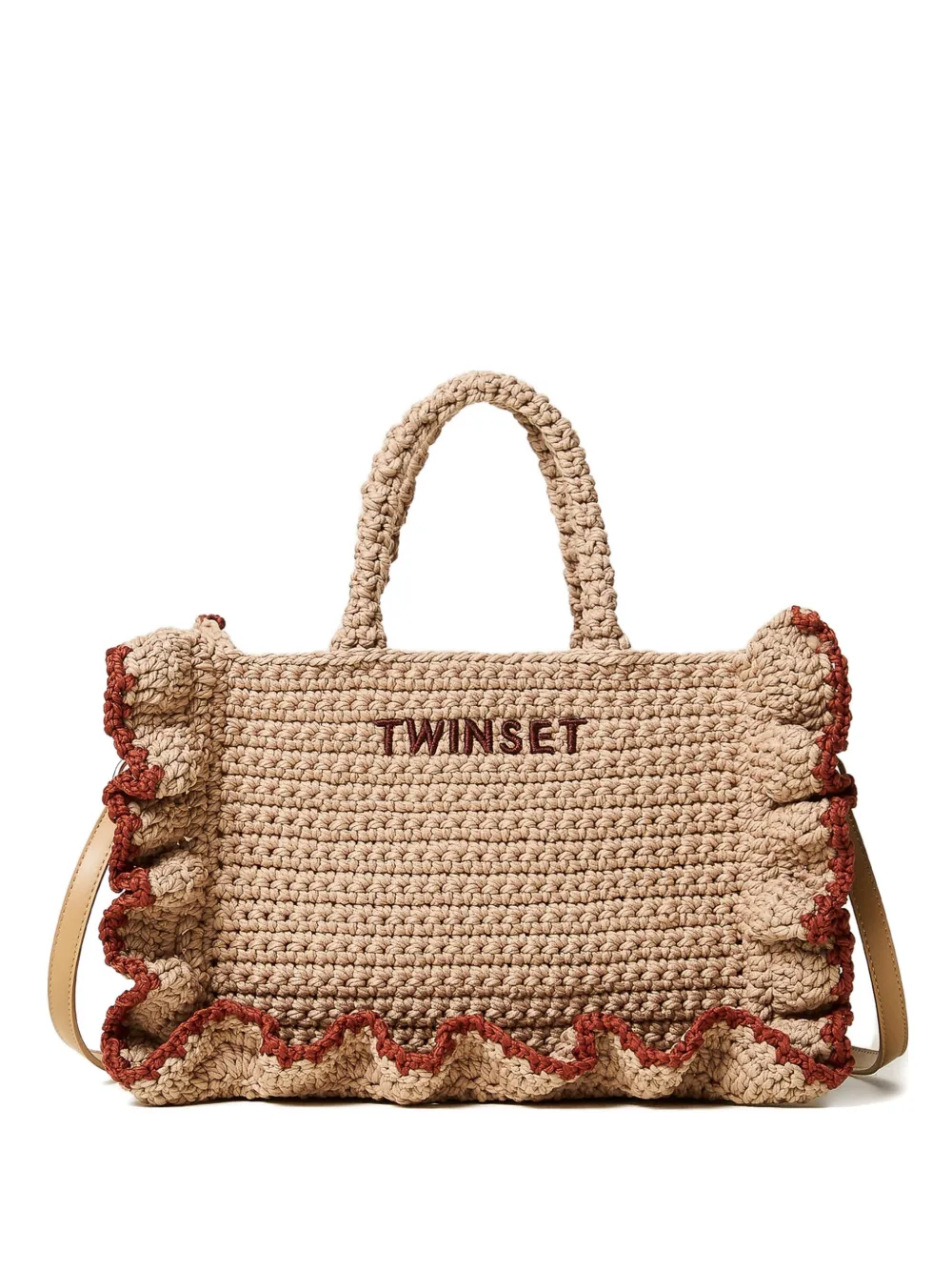 TWINSET Borsa tote con ruches - Toni neutri