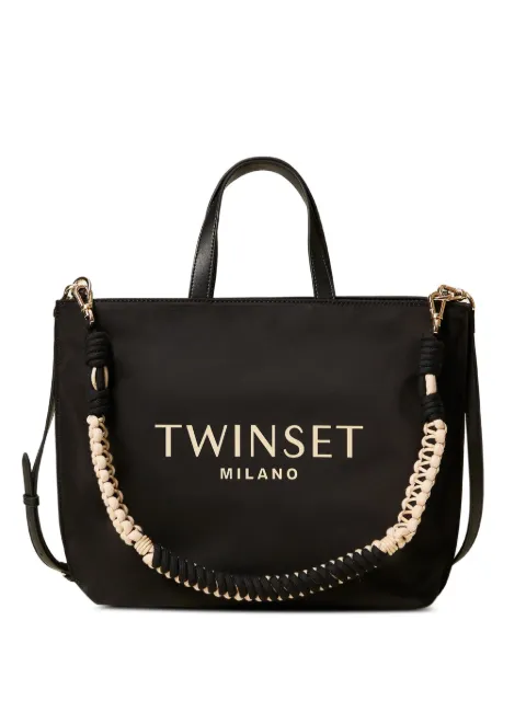 TWINSET tote con logo en las correas