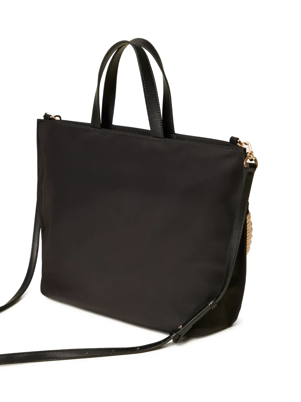 TWINSET Shopper met logo Zwart