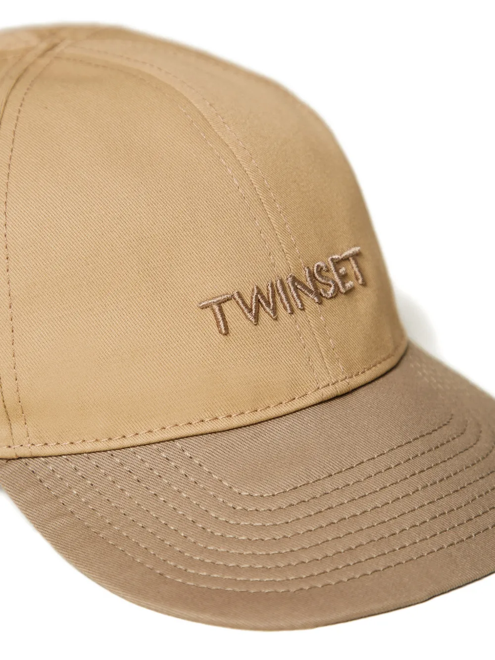 TWINSET Gabardine honkbalpet Beige