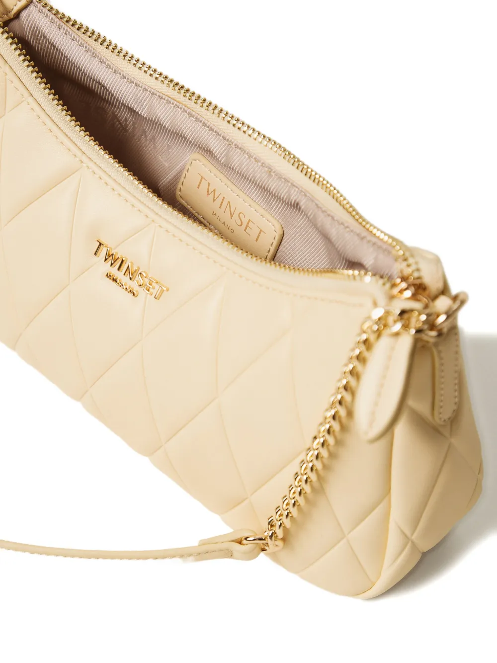 TWINSET Gewatteerde schoudertas Beige