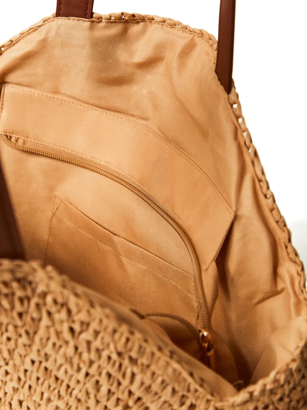TWINSET Raffia shopper Beige