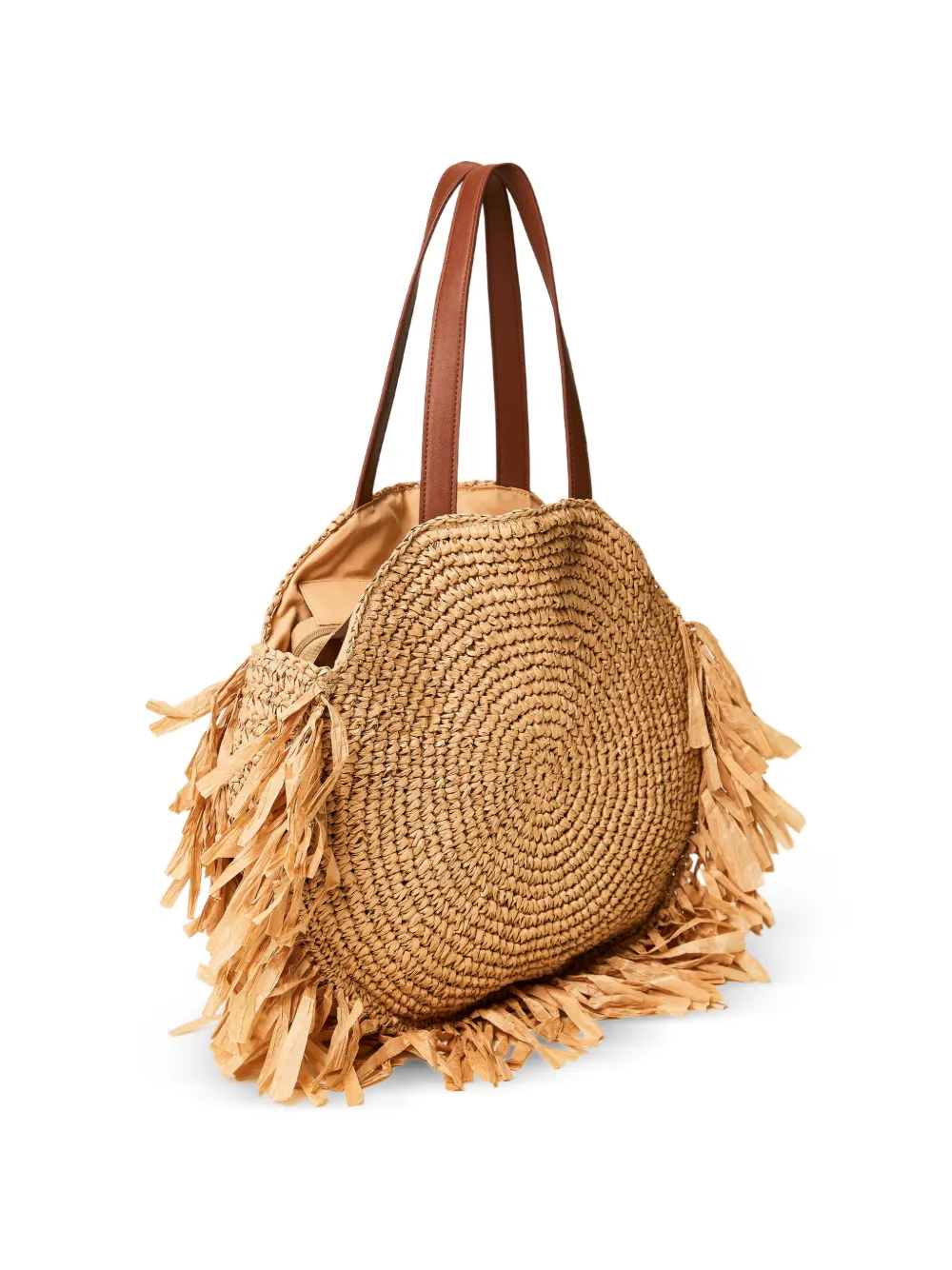 TWINSET Raffia shopper Beige