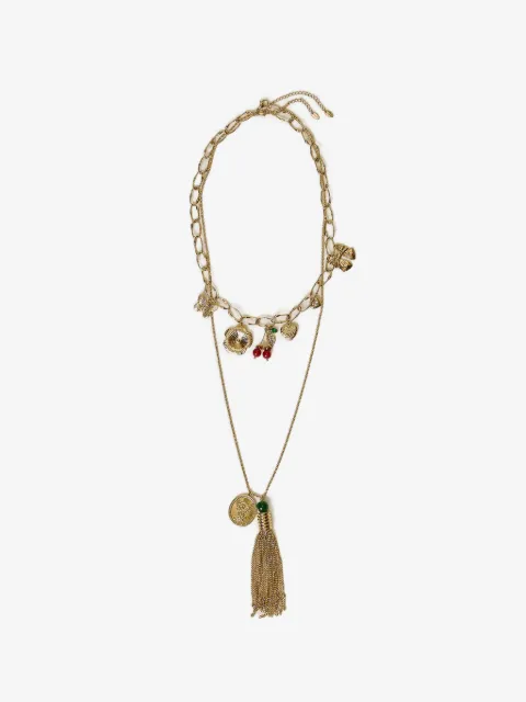TWINSET charm and tassel chain necklace (set-of-two)