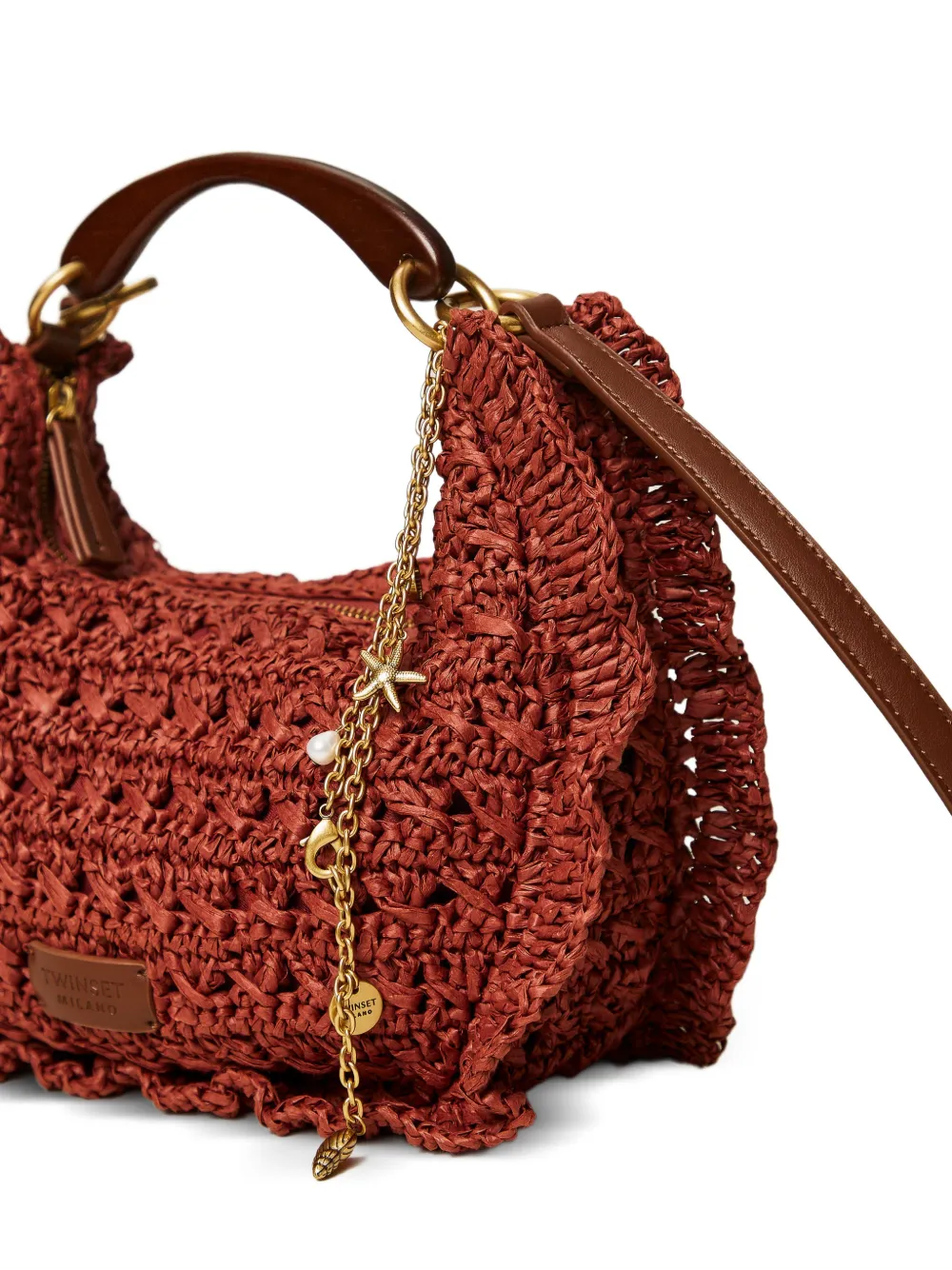  Twinset Ruffled Tote Bag - Red 