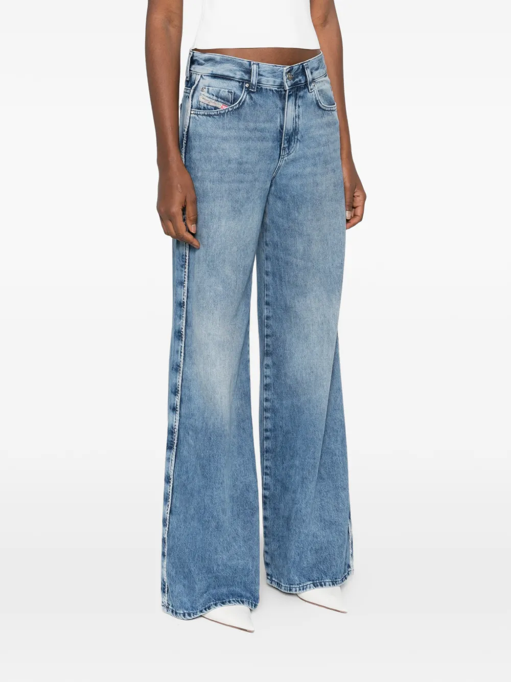 Diesel 1978 D-Akemi jeans met regular-waist Blauw