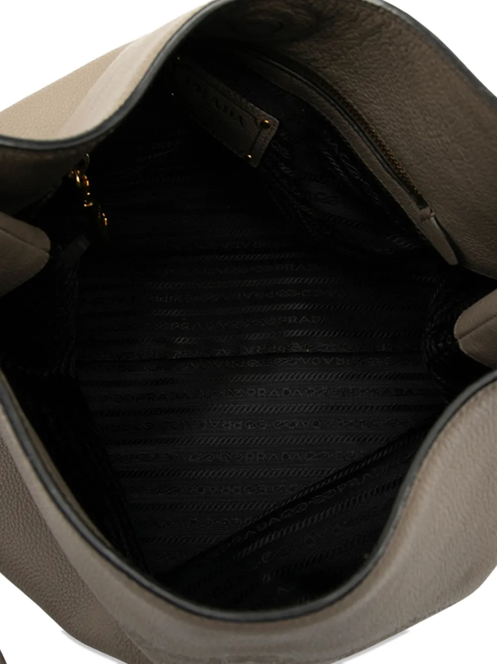 PRADA Pre-owned 2000-2025 Vitello Phenix Logo Tote Bag In Gray