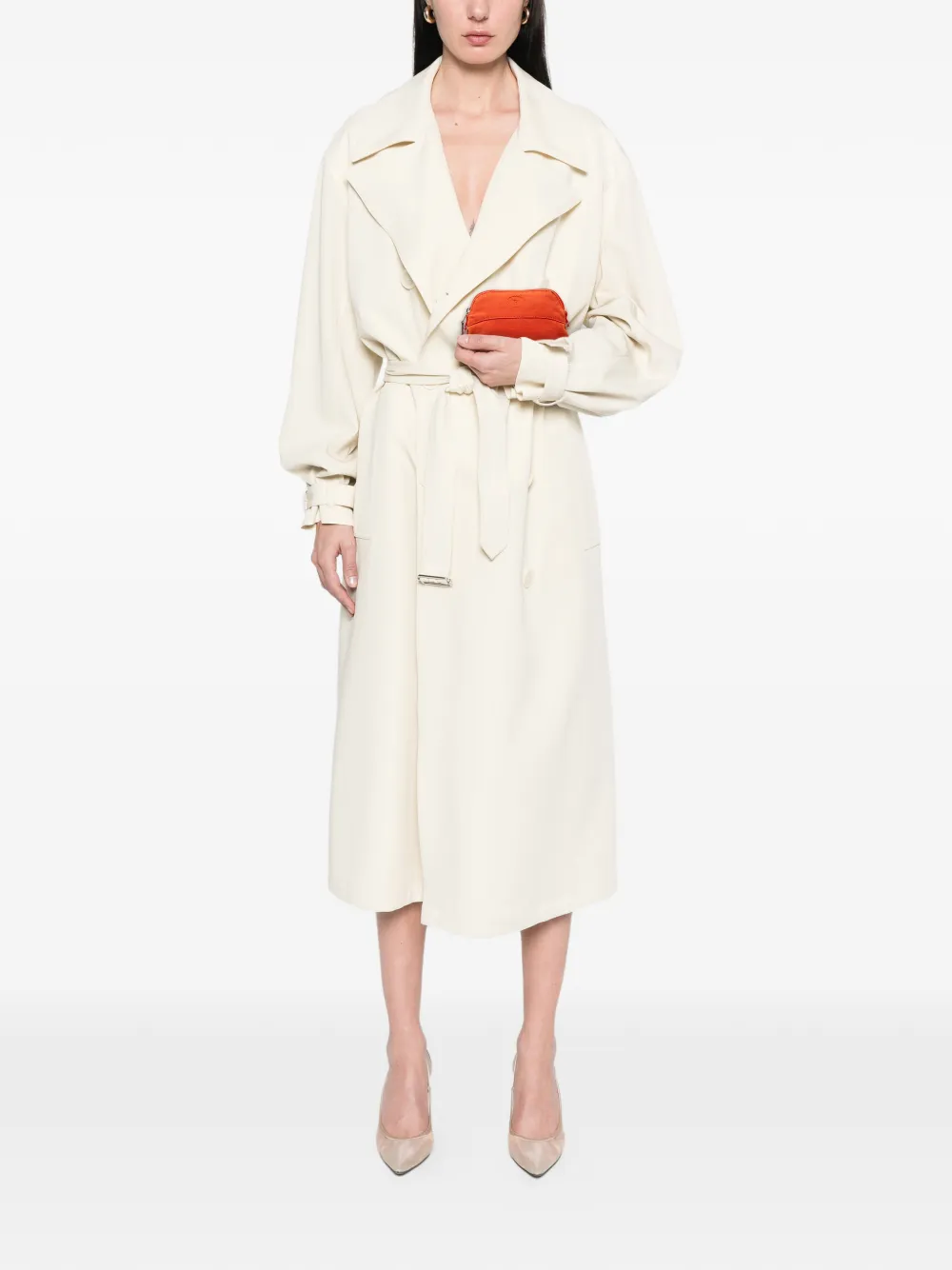 HERMES Pre-owned 2010-2025 Mini Toile Bolide Case Pouch In Orange