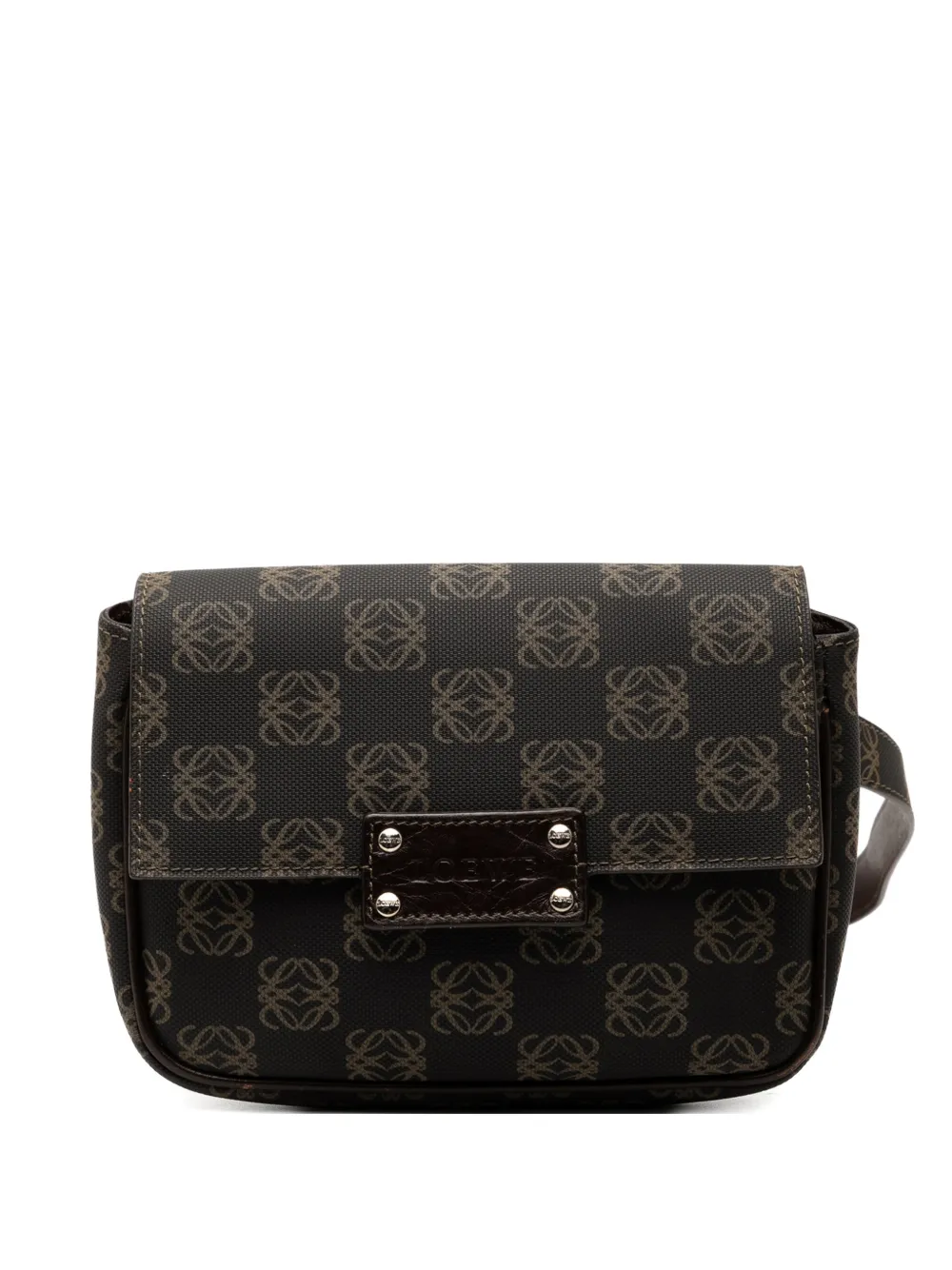 Loewe Pre-Owned 2006 Anagram Coated Canvas belt bag - Marrone