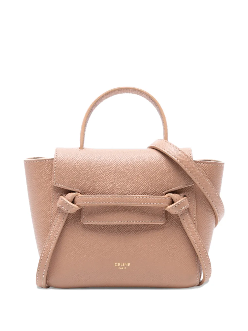 Celine Pre-Owned 2018-2025 Pico Grained Calfskin Belt Bag satchel - Marrone