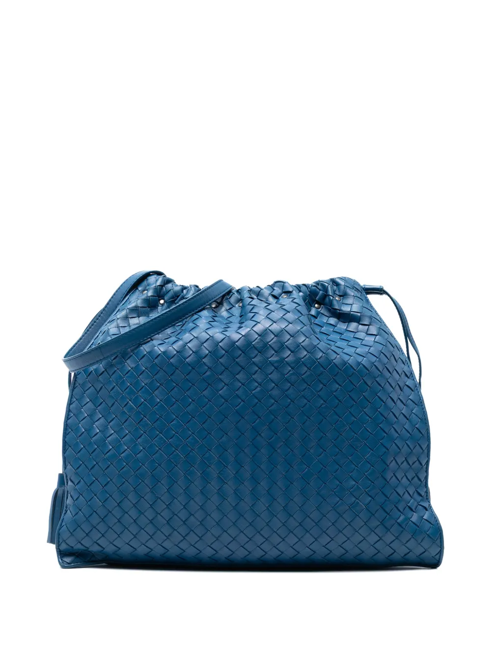 Bottega Veneta Pre-Owned 2012-2025 Nappa Intrecciato Drawstring shoulder bag - Blu