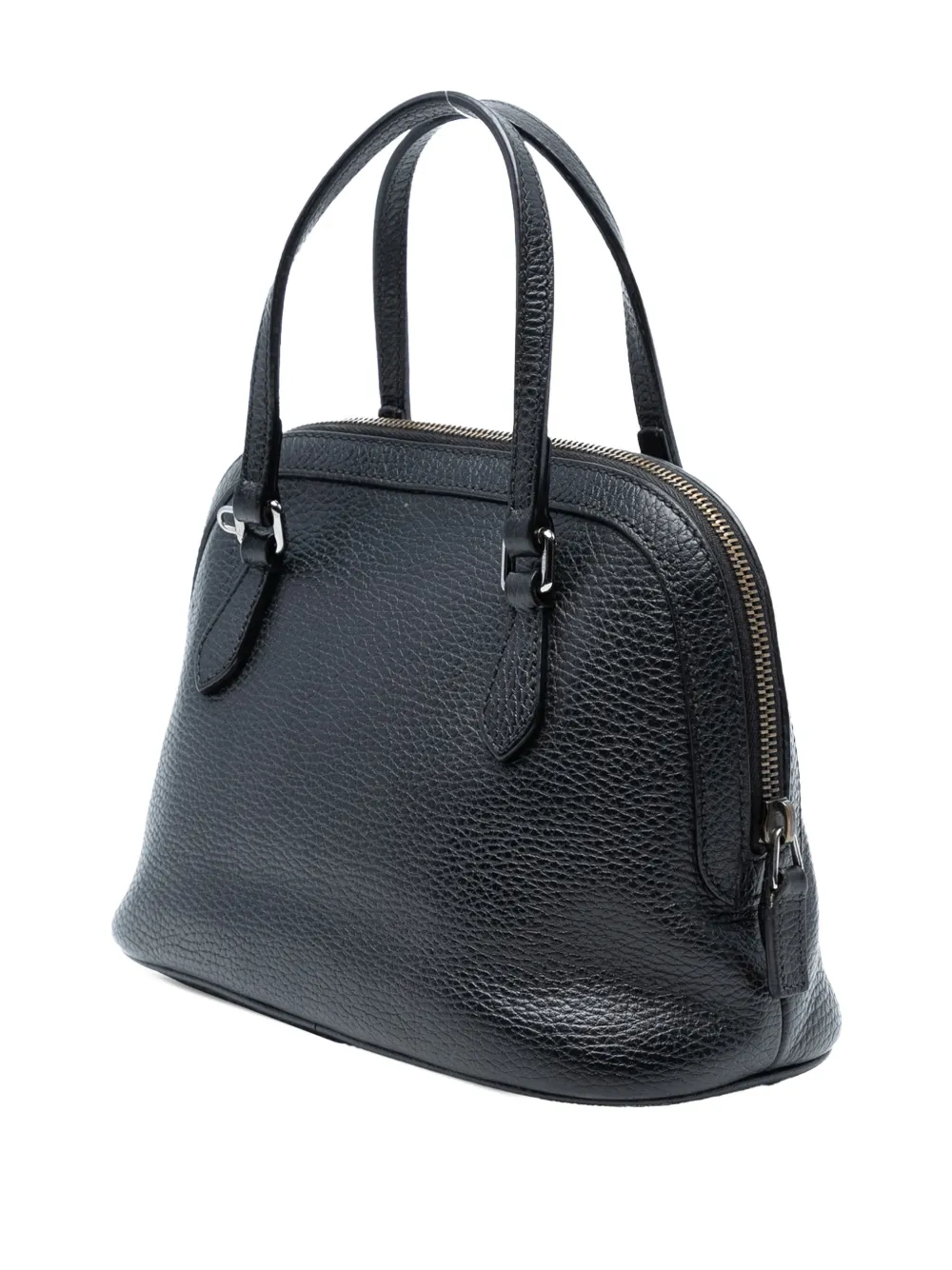 Pre-owned Gucci 2016-2025 Mini Leather Dome Satchel In Black