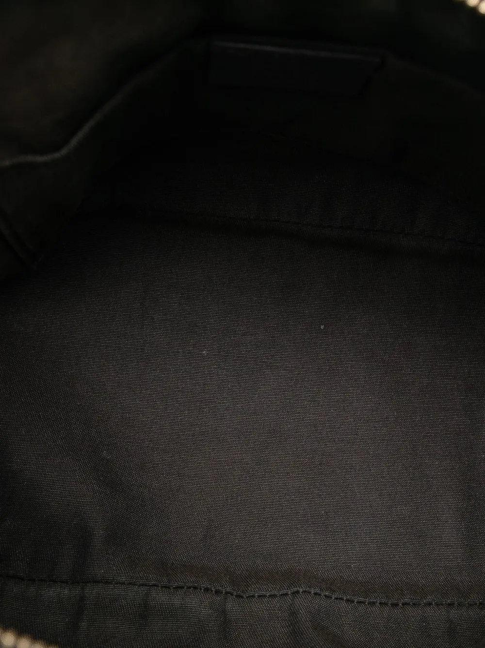 GUCCI Pre-owned 2016-2025 Mini Leather Web Dome Satchel In Brown