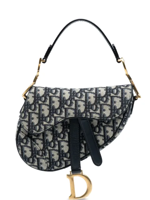 Christian Dior Pre-Owned 2018 Mini Oblique Canvas Saddle Bag satchel
