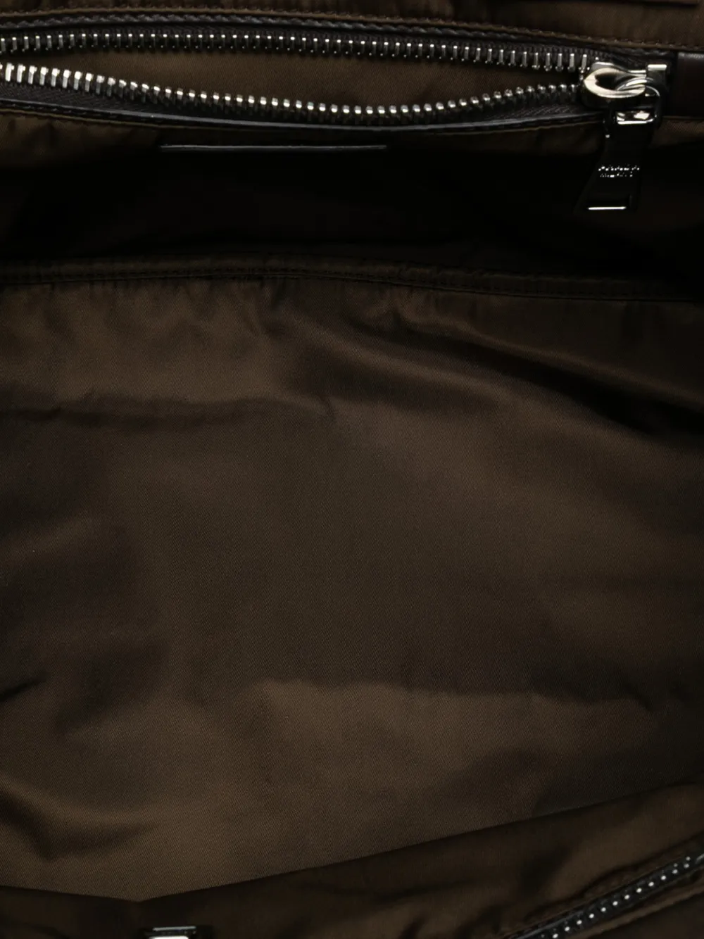 Pre-owned Prada 2000-2025 Tessuto Reversible Tote Bag In Brown