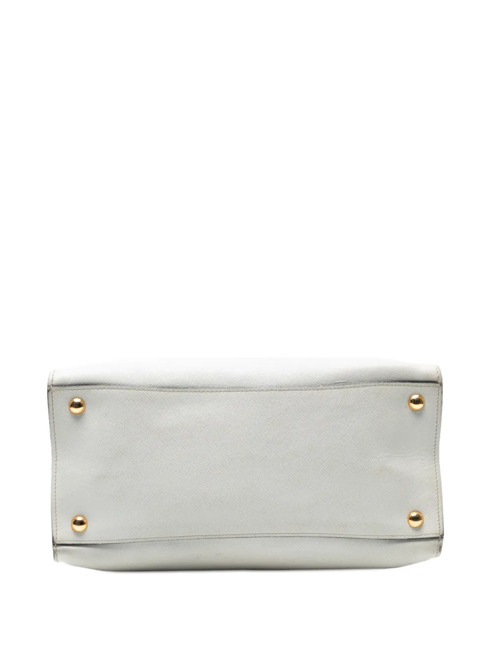 Pre-owned Prada 2010-2025 Saffiano Soft Triple Pocket Tote Satchel In White