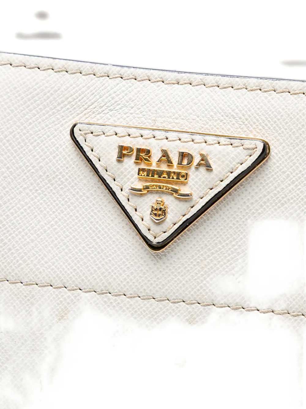 Pre-owned Prada 2010-2025 Saffiano Soft Triple Pocket Tote Satchel In White
