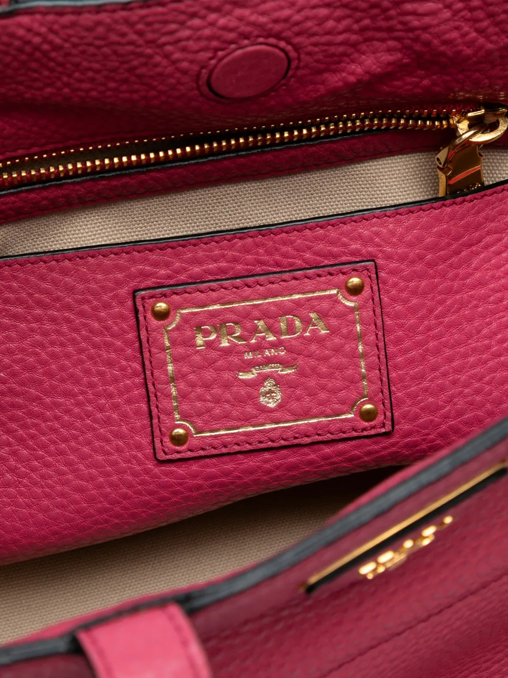 PRADA Pre-owned 2000-2025 Vitello Daino Tote Bag In Pink