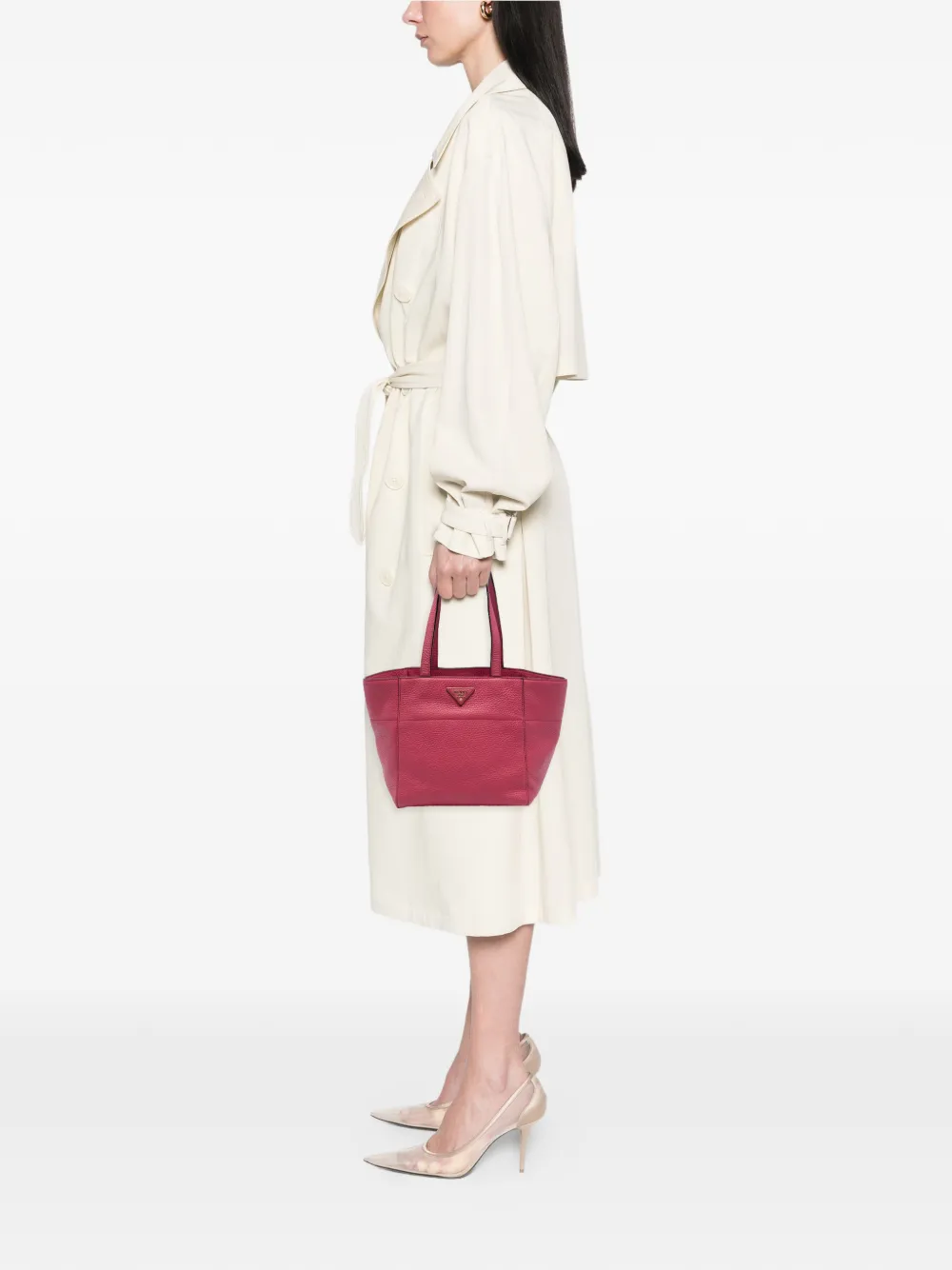 PRADA Pre-owned 2000-2025 Vitello Daino Tote Bag In Pink