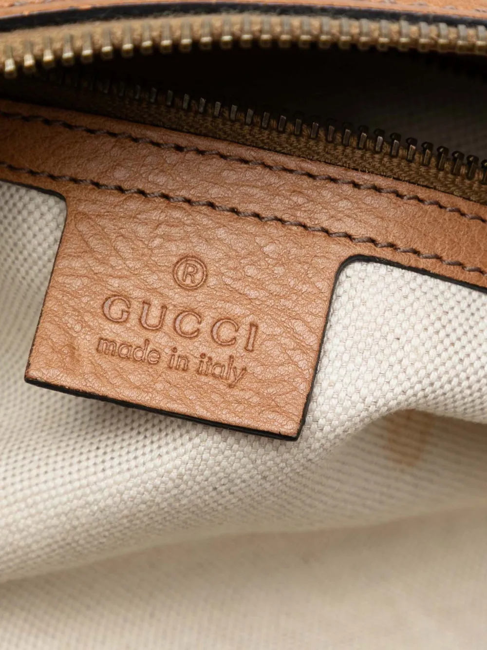 GUCCI Pre-owned 2016-2025 Medium Gg Canvas Rania Top Handle Bag Satchel In Brown