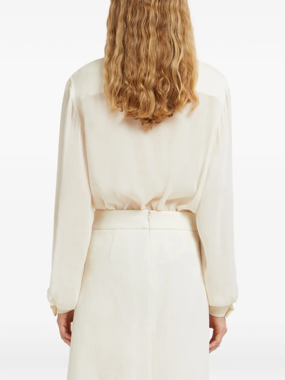 Marni Ruffled Long-sleeves Shirt - Neutrals 