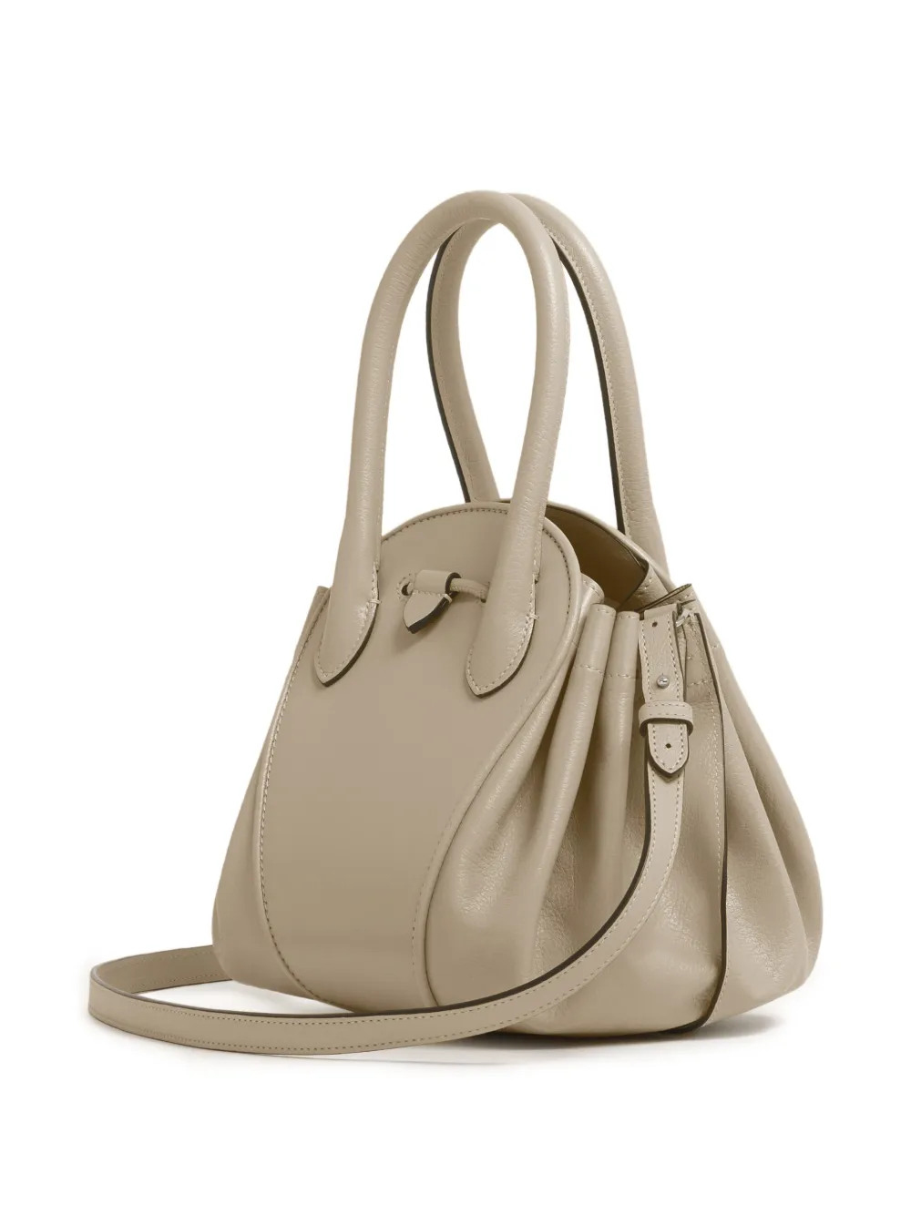 Marni Kleine Tulipea leren handtas Beige
