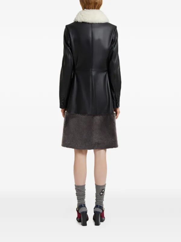 Marni シアリングヘム コート | ブラック | FARFETCH JP