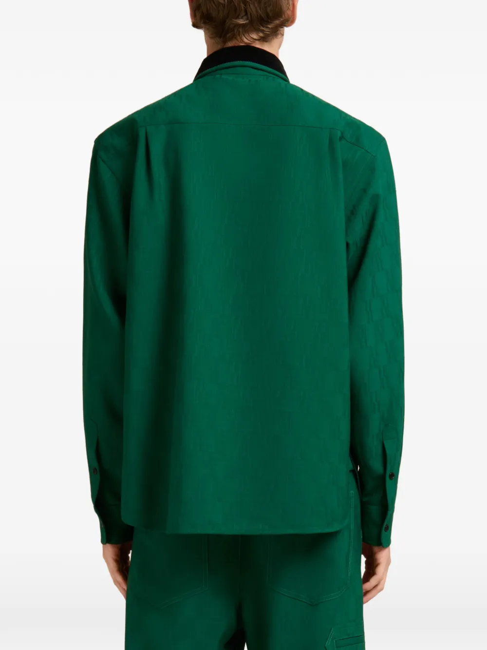 Marni Overhemd met geborduurd logo Groen