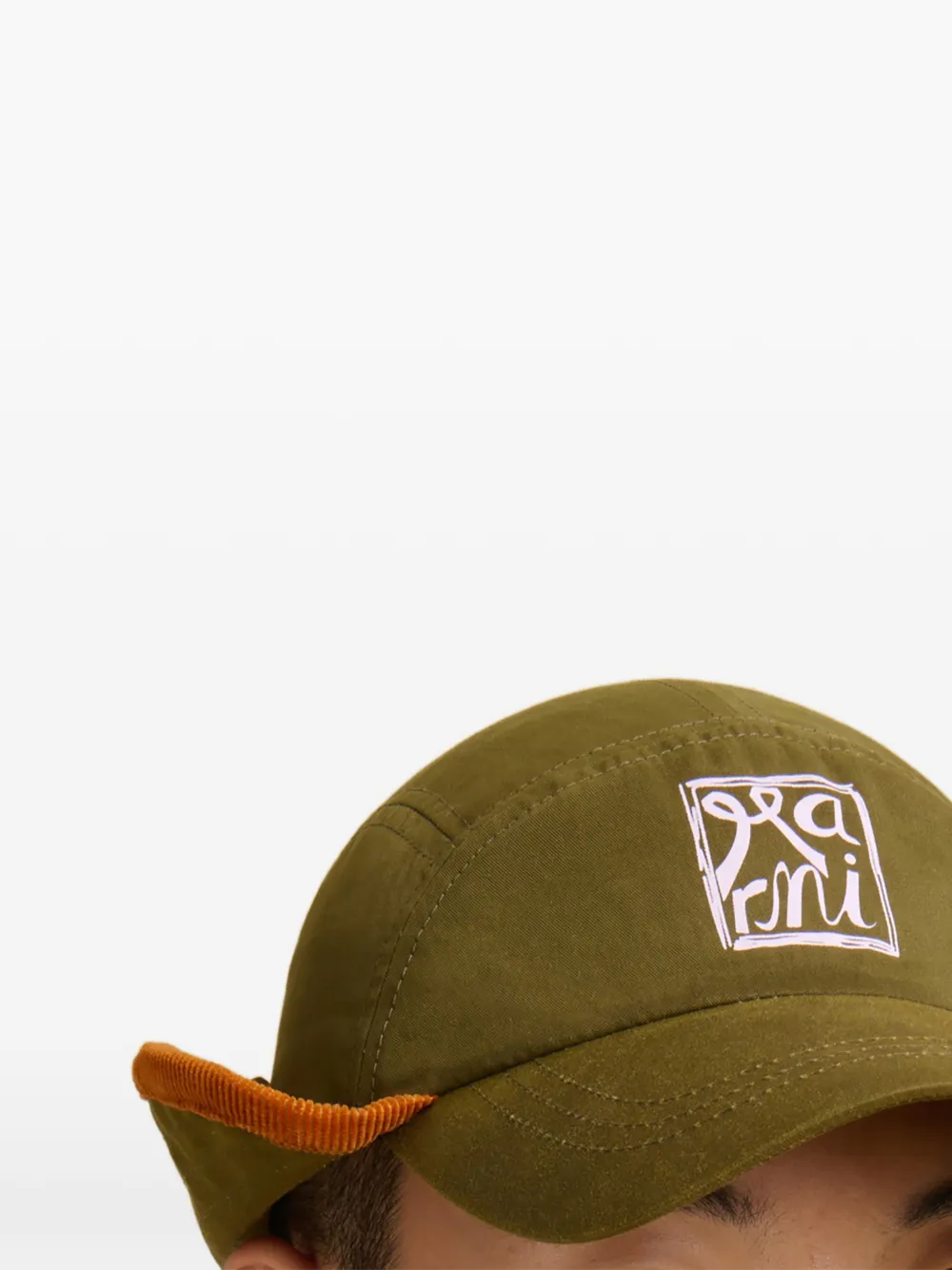 Marni Gabardine honkbalpet met oorkleppen Groen