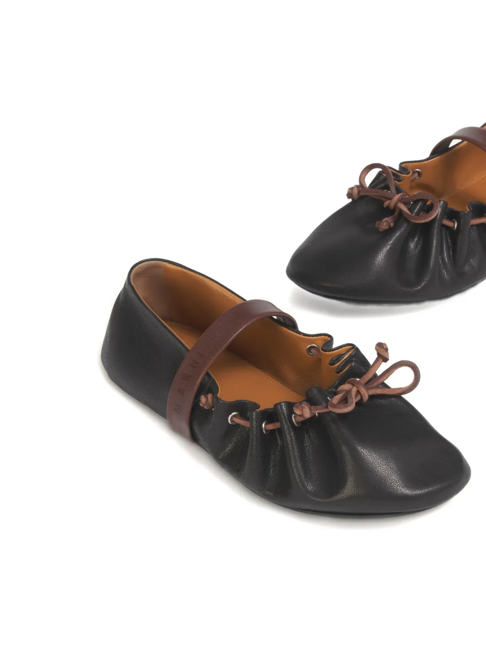 Marni round-toe ballet flats Zwart