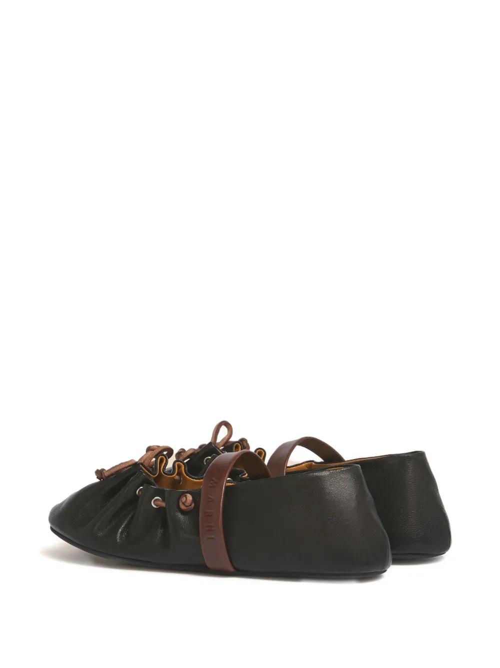Marni round-toe ballet flats Zwart