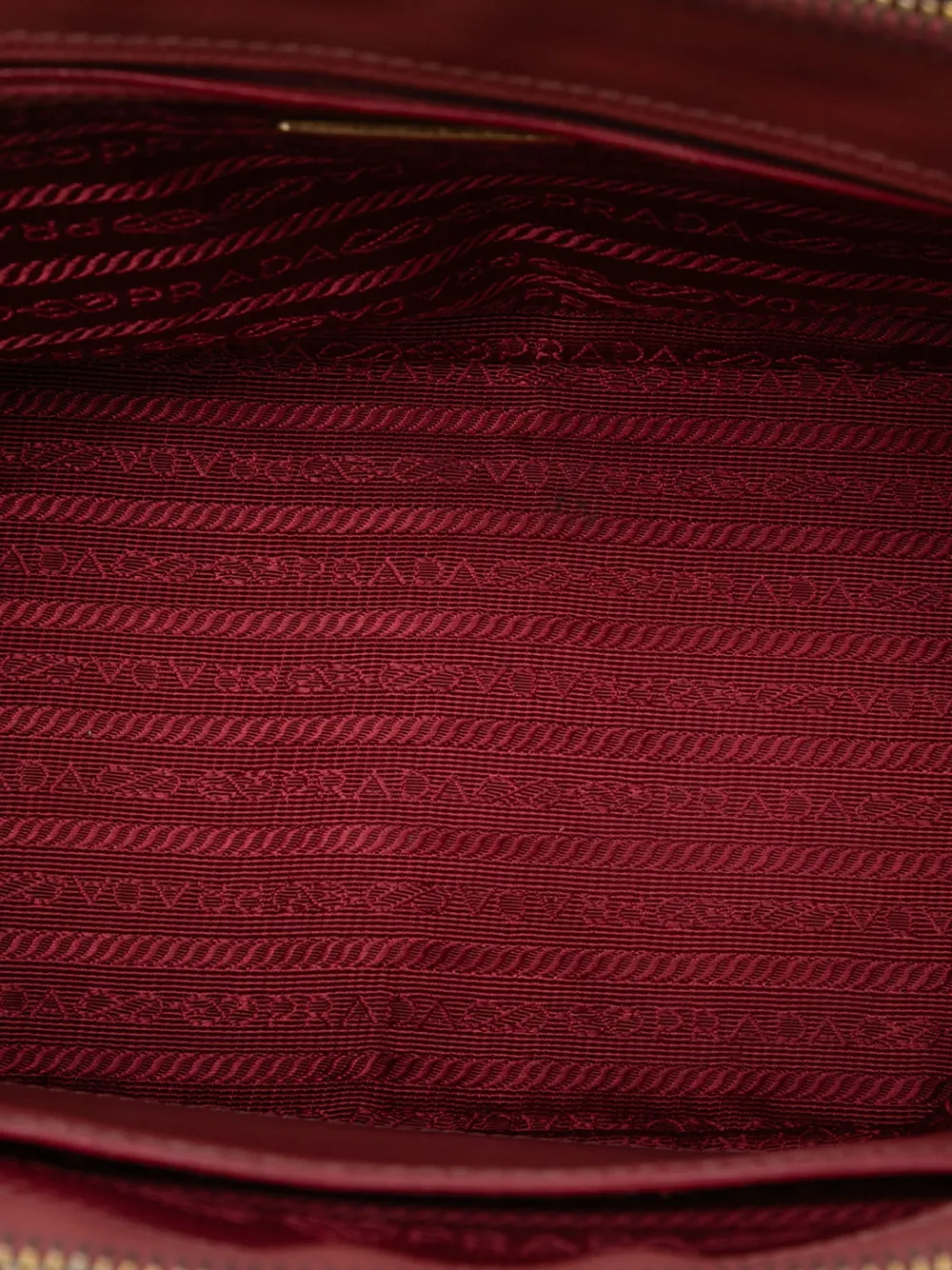 PRADA Pre-owned 2000-2025 Small Saffiano Lux Galleria Double Zip Satchel In Pink