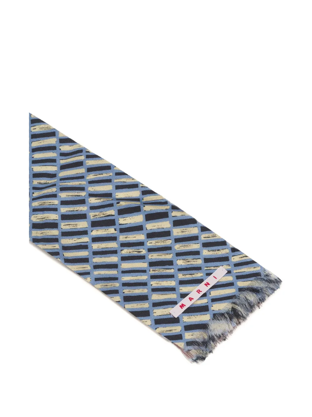 Marni Double-sided Frayed Scarf In Multi