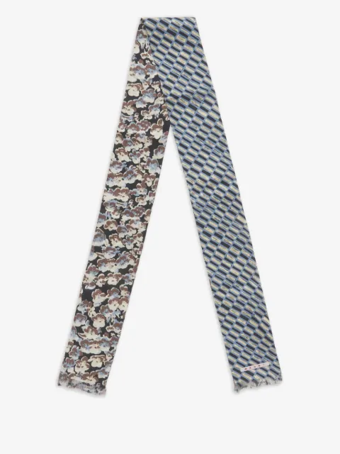 Marni  silk scarf with contrast prints