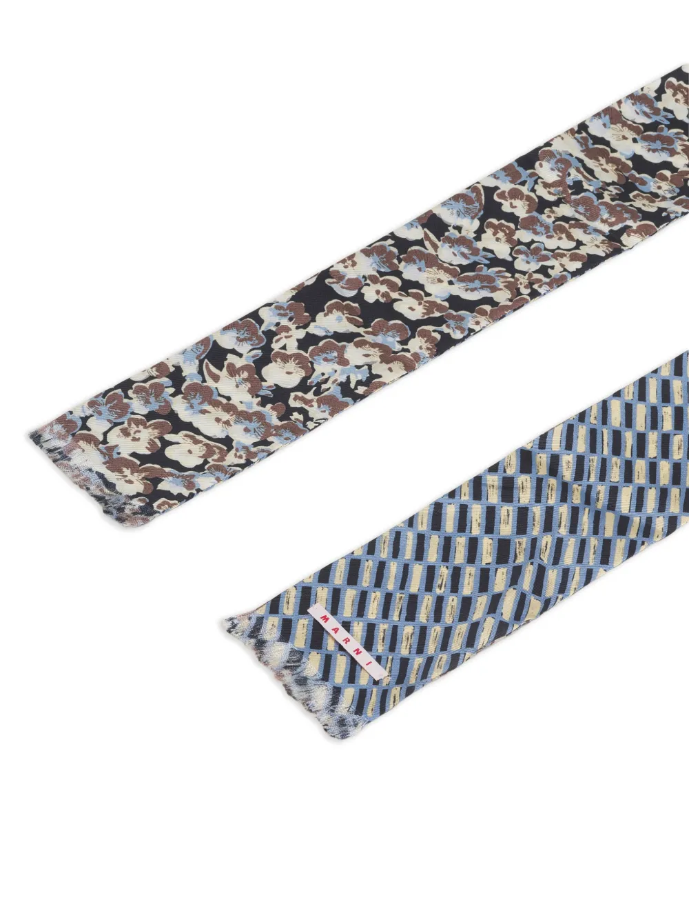  Marni Double-sided Frayed Scarf - Blue 