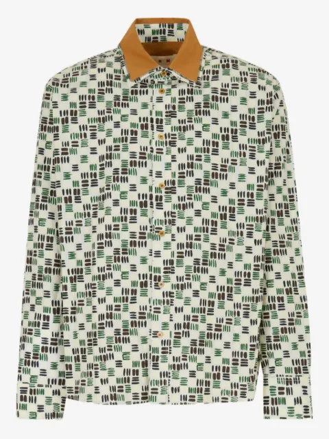 Marni long-sleeves printed shirt
