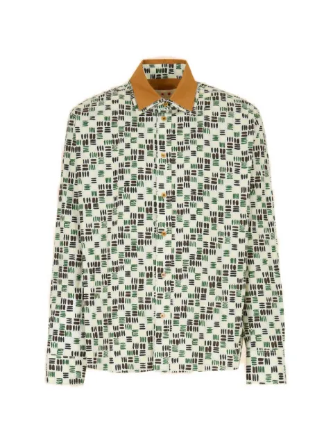 Marni long-sleeves printed shirt