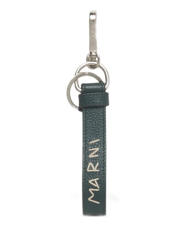 MARNI レザー キーホルダー Marni カラビナ レザーキーホルダー | グリーン | FARFETCH JP