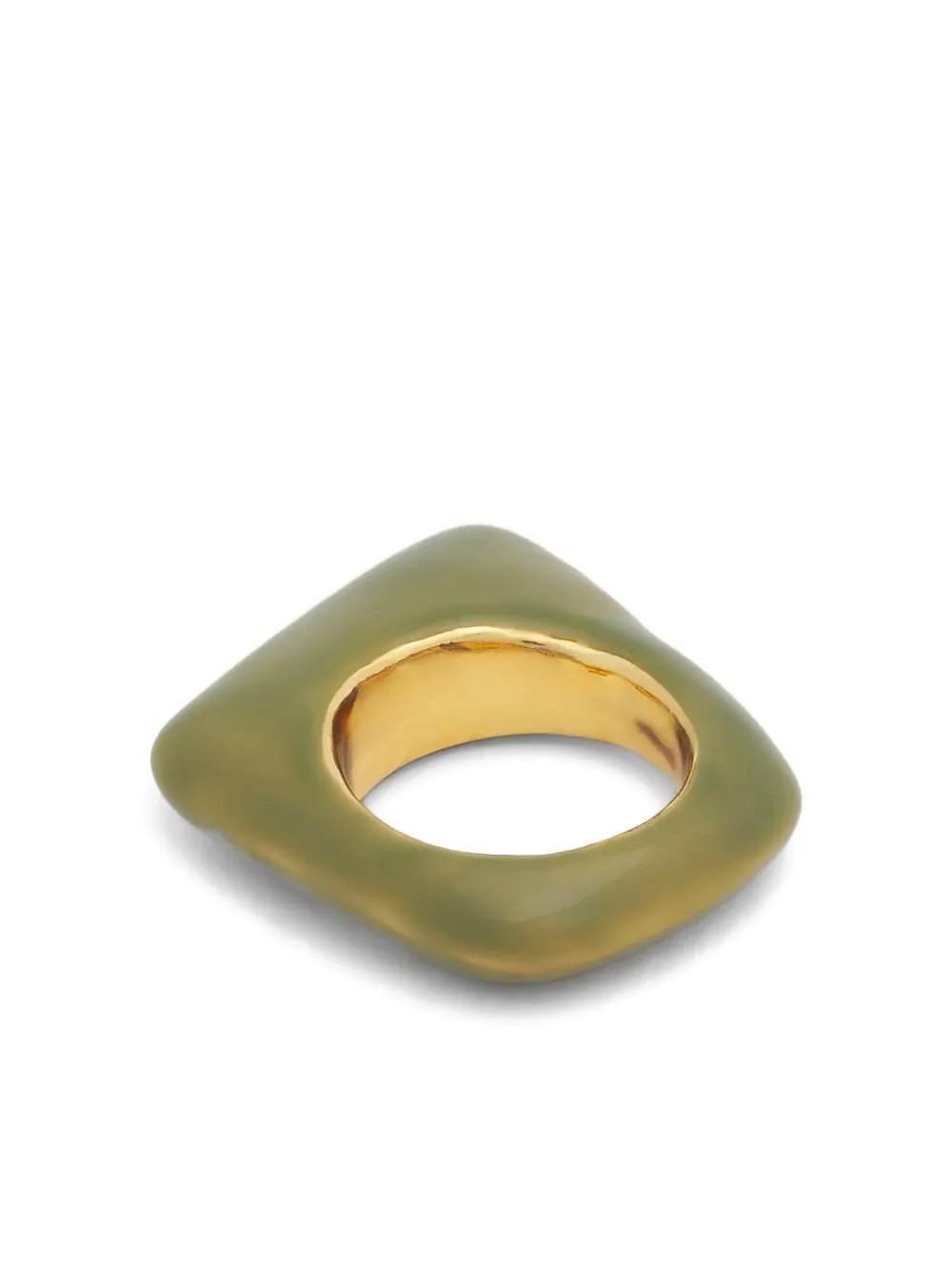  Marni Anillo Trapezoidal Esmaltado - Verde 