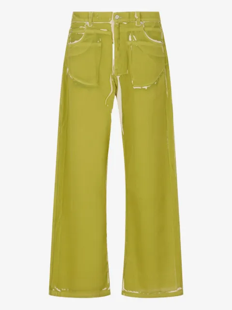 Marni pantalon imprimé à coupe cinq poches