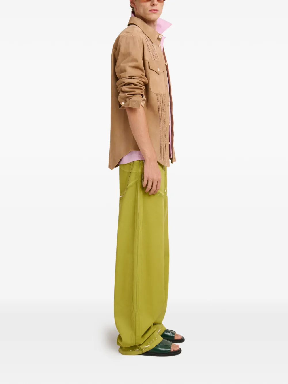  Marni Five-pocket Printed Trousers - Green 