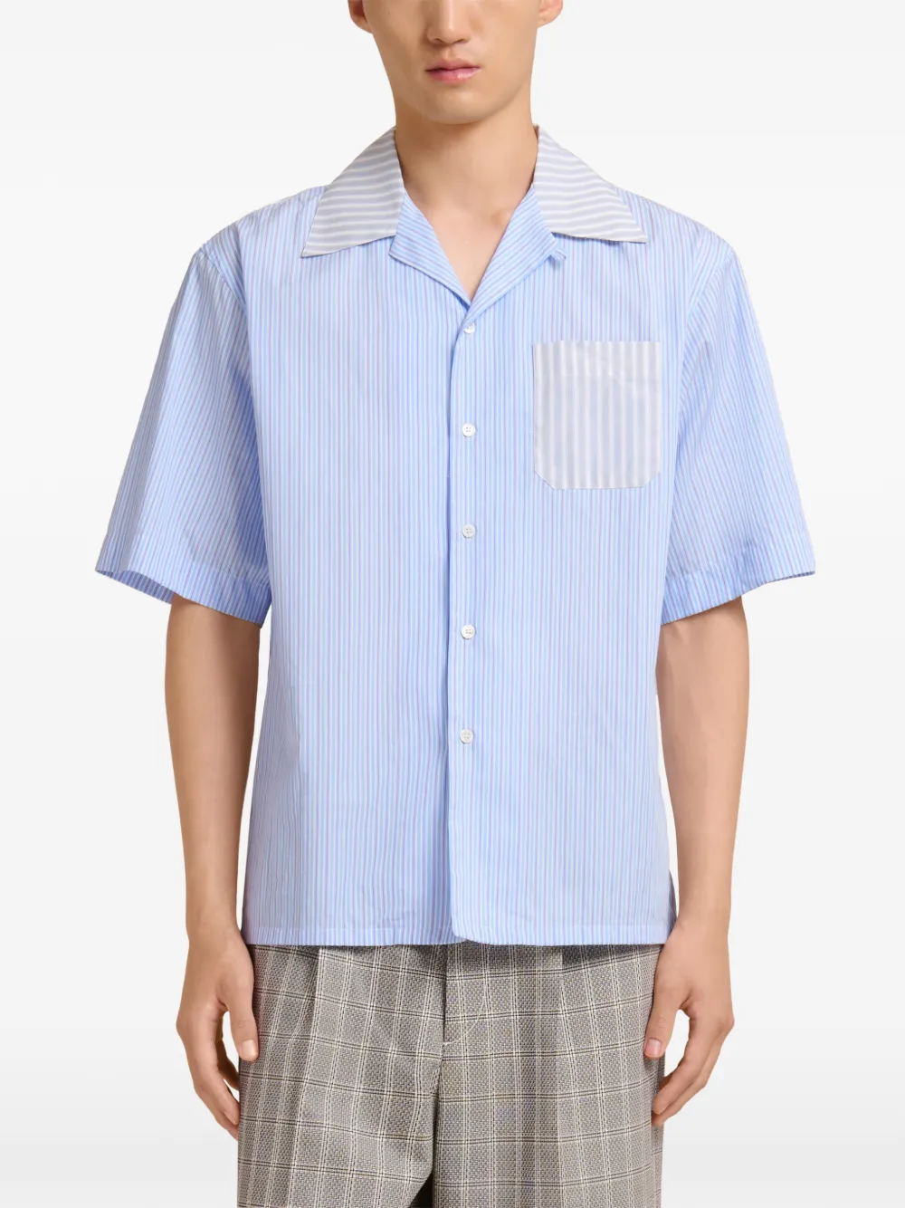  Marni Striped-pattern Shirt - Blue 