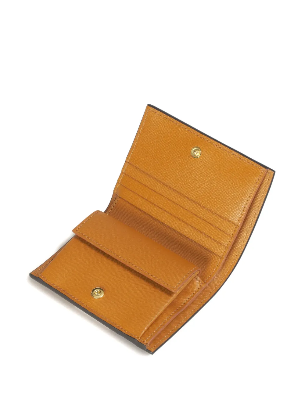 Marni Colour Block Snap Wallet In Brown