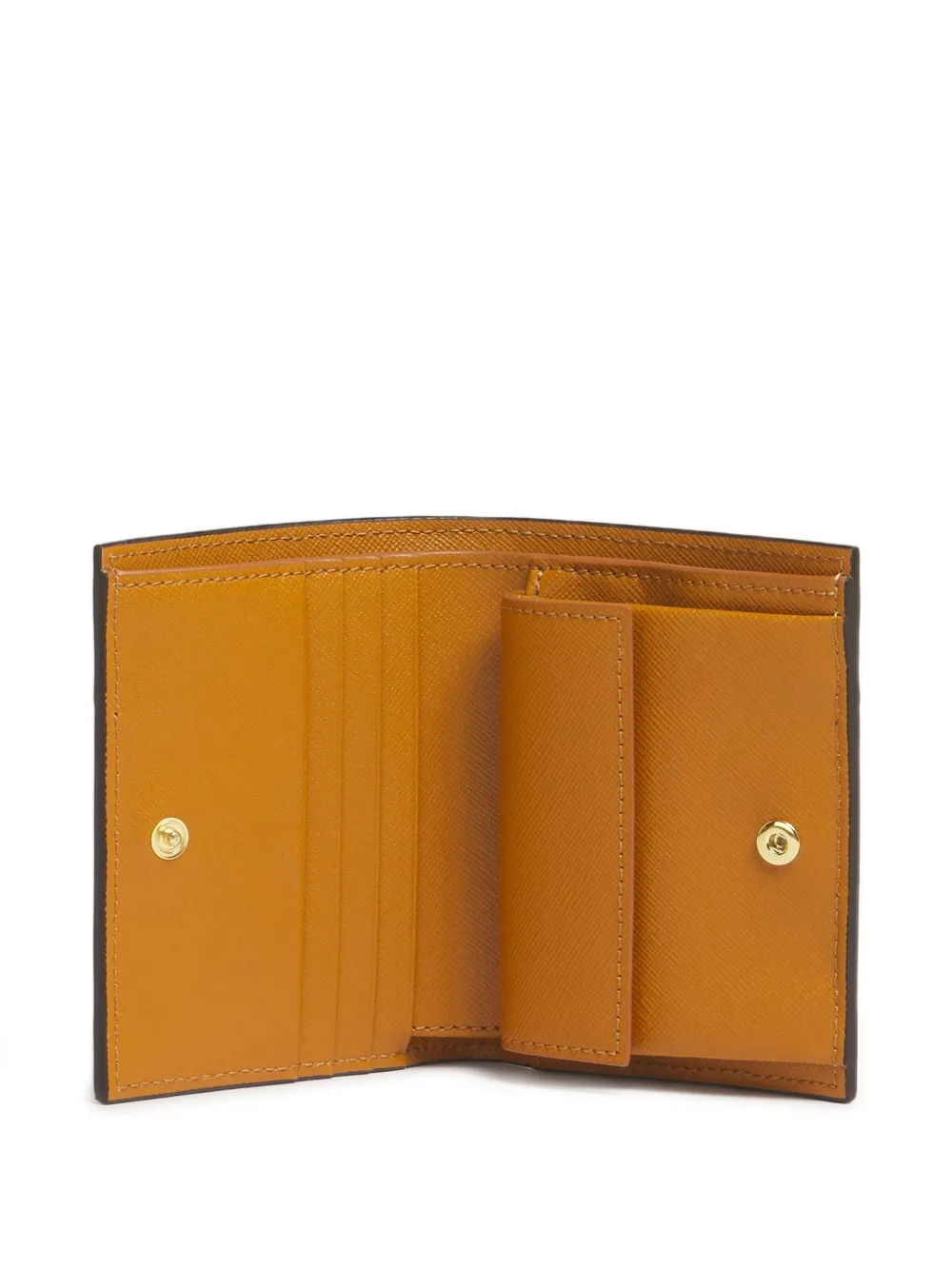 Marni Colour Block Snap Wallet In Brown