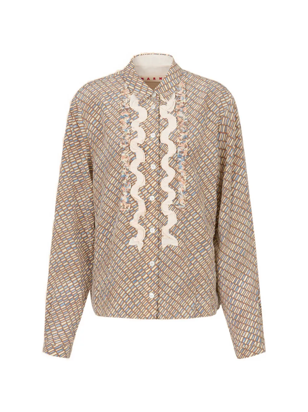 Marni crêpe de Chine shirt with Criss Cross print