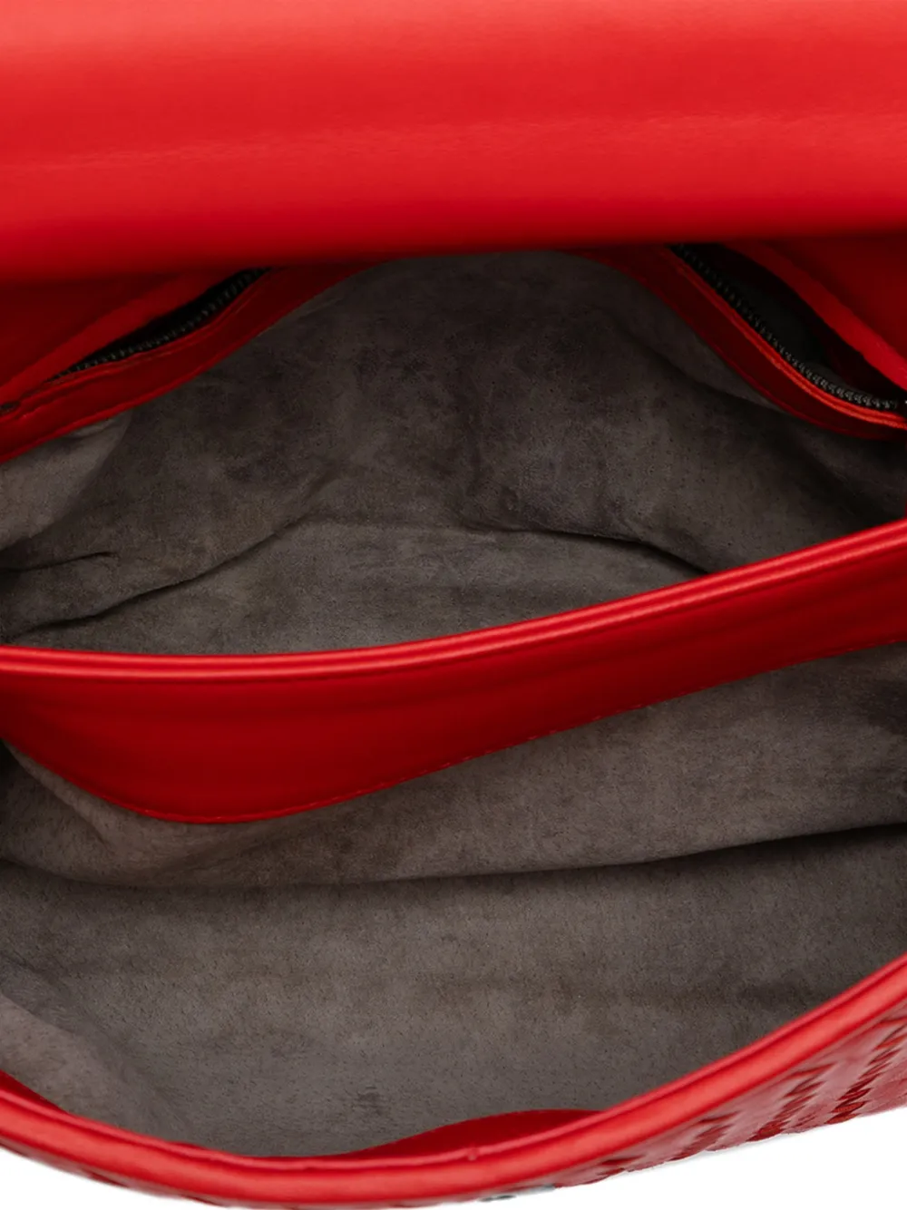 BOTTEGA VENETA Pre-owned 2012-2025 Small Nappa Intrecciato Olimpia Shoulder Bag In Red